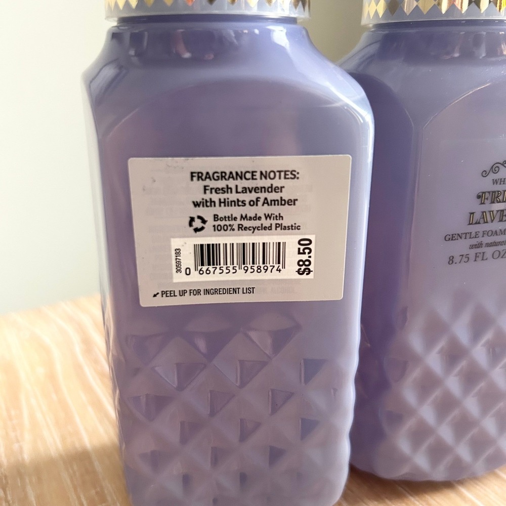 Bath & Body Works French Lavender Gentle Foaming Hand Soap 3 Pack 8.75 Oz Each - Picture 3 of 4